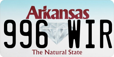 AR license plate 996WIR
