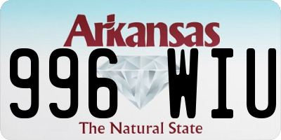 AR license plate 996WIU