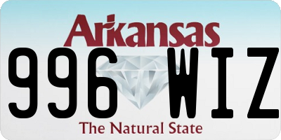 AR license plate 996WIZ