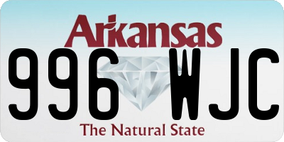 AR license plate 996WJC