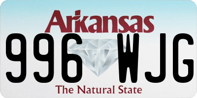 AR license plate 996WJG