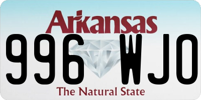 AR license plate 996WJO