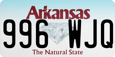 AR license plate 996WJQ