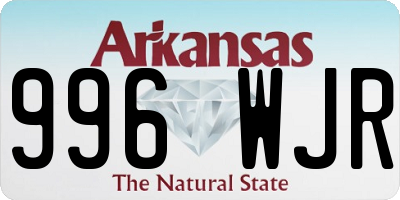 AR license plate 996WJR
