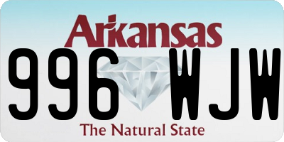 AR license plate 996WJW