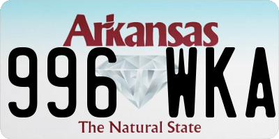 AR license plate 996WKA
