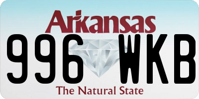 AR license plate 996WKB
