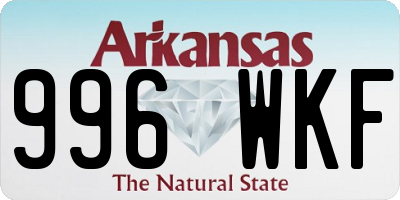 AR license plate 996WKF