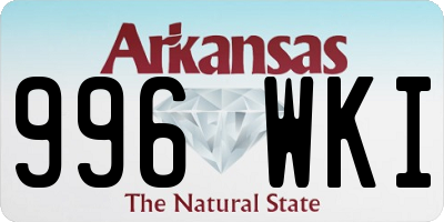 AR license plate 996WKI