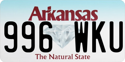 AR license plate 996WKU