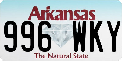 AR license plate 996WKY
