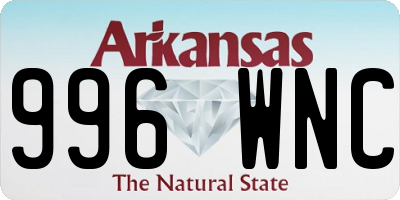 AR license plate 996WNC