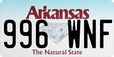 AR license plate 996WNF