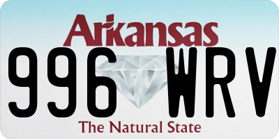 AR license plate 996WRV