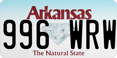 AR license plate 996WRW