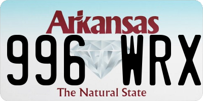 AR license plate 996WRX