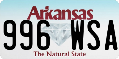 AR license plate 996WSA