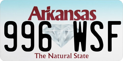 AR license plate 996WSF