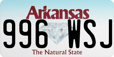 AR license plate 996WSJ