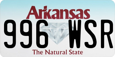AR license plate 996WSR