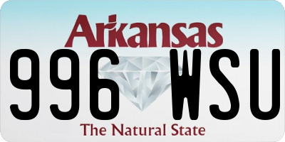 AR license plate 996WSU