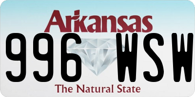 AR license plate 996WSW