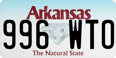 AR license plate 996WTO