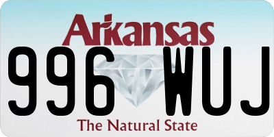 AR license plate 996WUJ