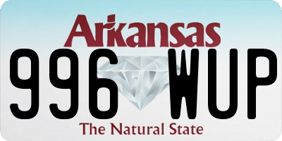 AR license plate 996WUP