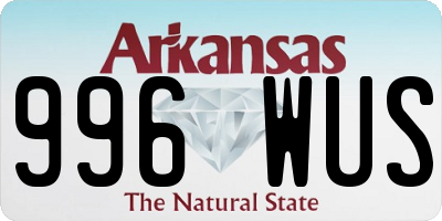 AR license plate 996WUS