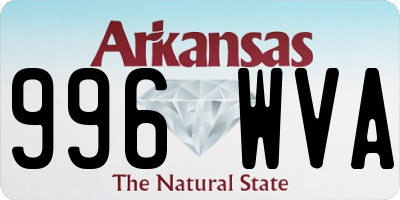 AR license plate 996WVA