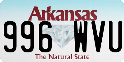 AR license plate 996WVU