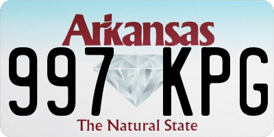 AR license plate 997KPG