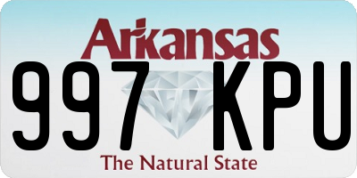 AR license plate 997KPU