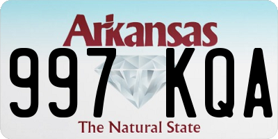 AR license plate 997KQA
