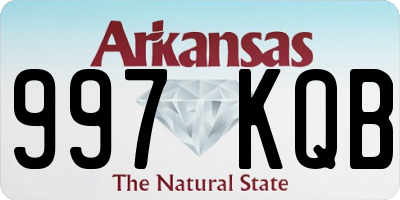 AR license plate 997KQB