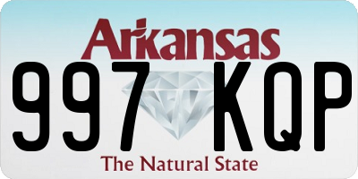 AR license plate 997KQP