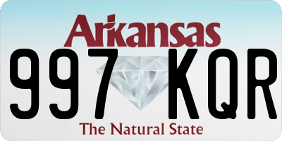 AR license plate 997KQR
