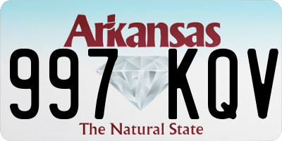 AR license plate 997KQV