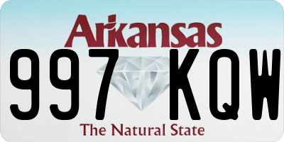 AR license plate 997KQW