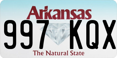 AR license plate 997KQX