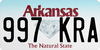 AR license plate 997KRA