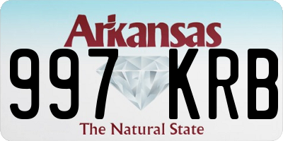 AR license plate 997KRB