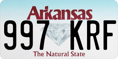 AR license plate 997KRF