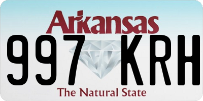 AR license plate 997KRH