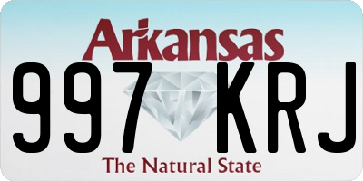 AR license plate 997KRJ