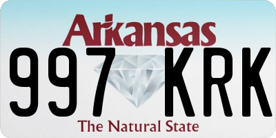 AR license plate 997KRK