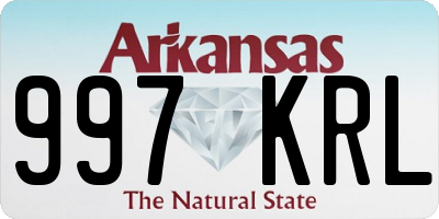 AR license plate 997KRL