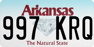 AR license plate 997KRQ