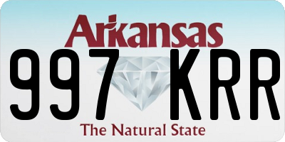 AR license plate 997KRR